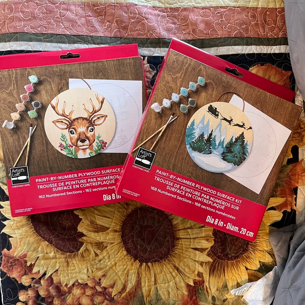 Christmas paint by number hanging decoration.